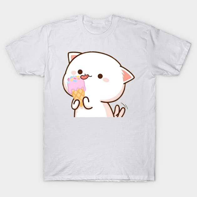 vintage-cat eat ice cream T-Shirt by soorney